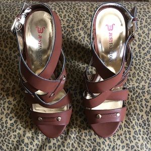 Just Fab Brown Heels